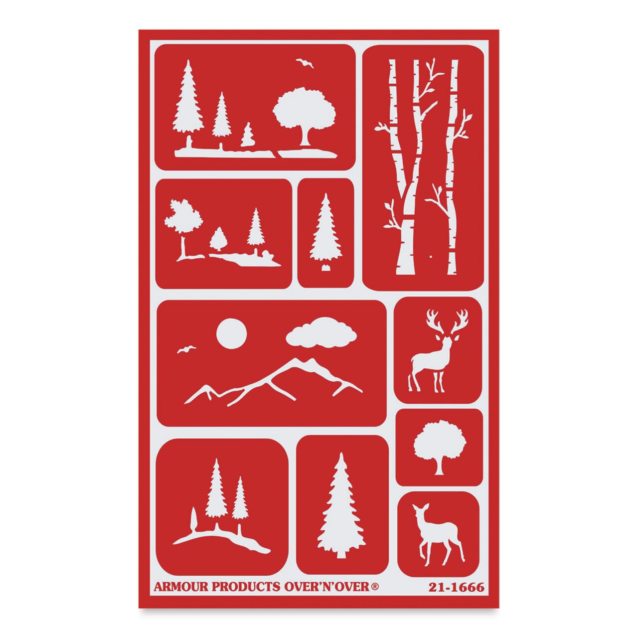 Armour Over ‘N’ Over Glass Etching Stencil - Landscapes